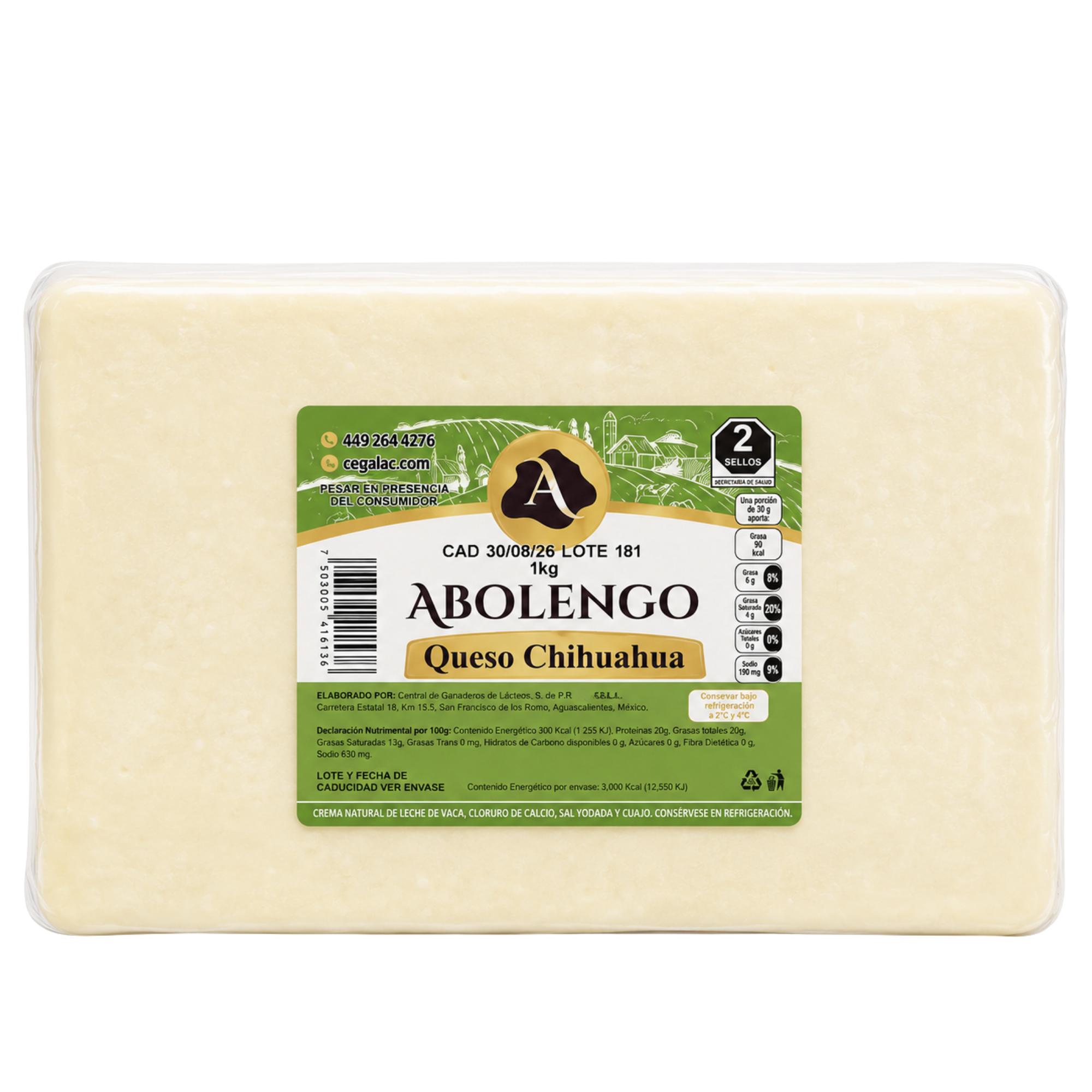 Queso Chihuahua 1 kg